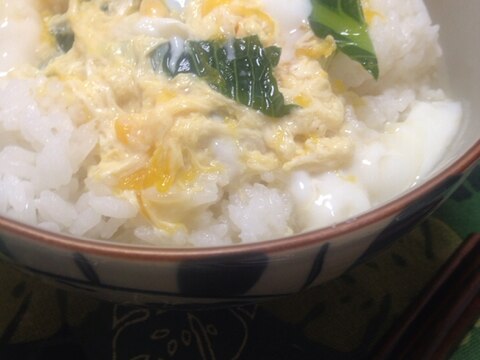 あっという間☆小松菜の玉子丼(*^^*)☆